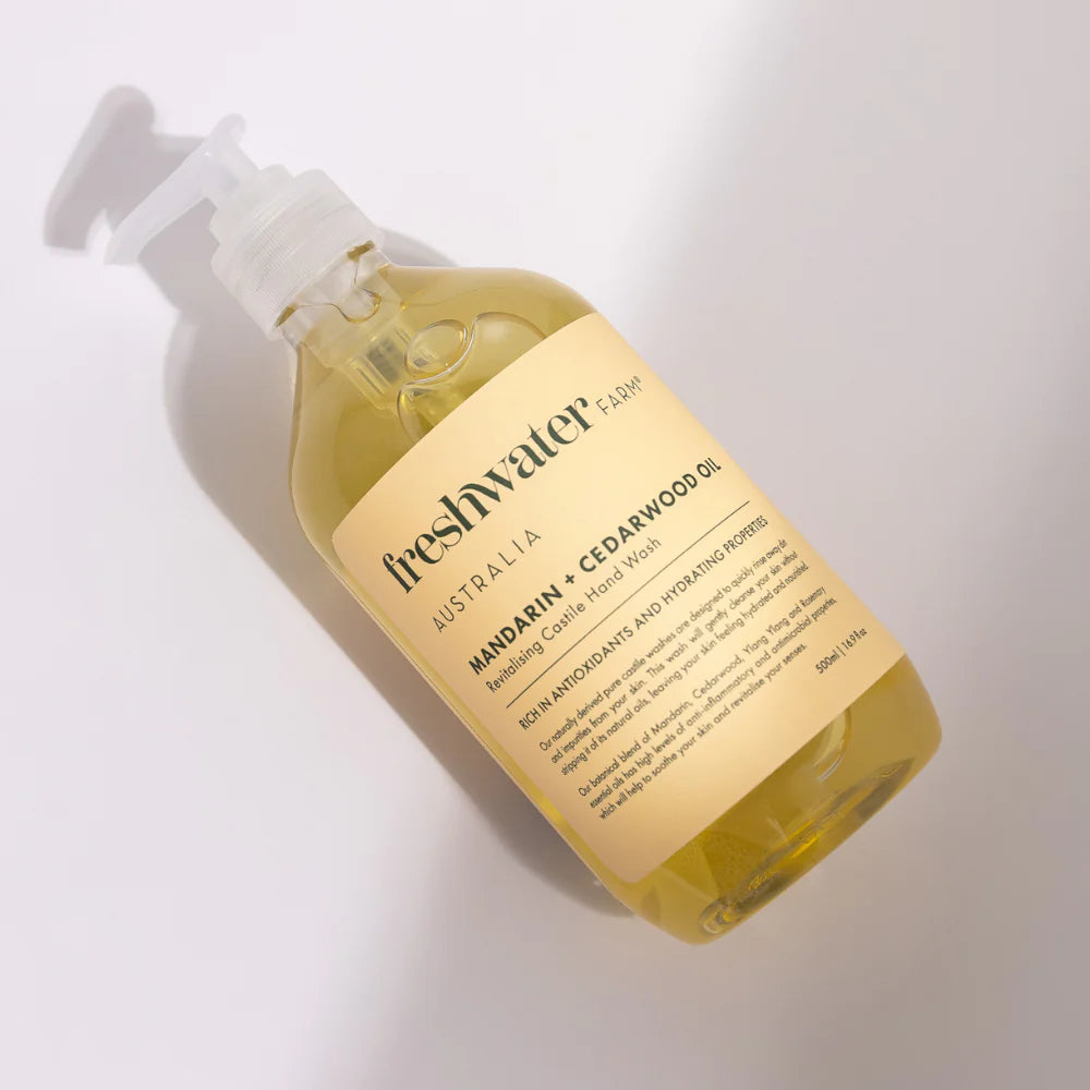Natural Hand Wash | Revitalising | Mandarin + Cedarwood | 500ml | 天然洗手液 | 賦活 | 柑橘 + 雪松 精油 | 500毫升
