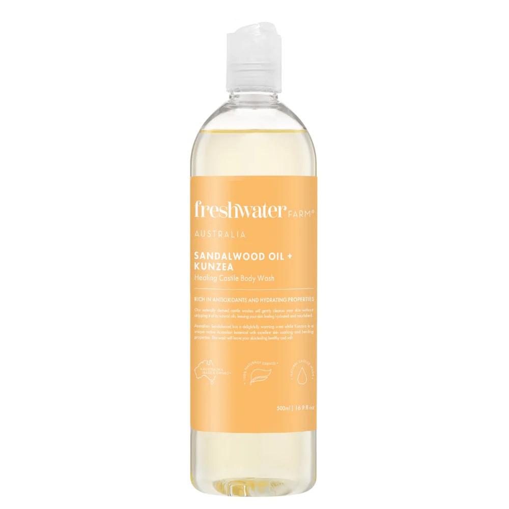 Natural Body Wash | Healing | Sandalwood + Kunzea Oil | 500ml | 天然沐浴露 | 療愈 | 檀香 + 昆士亞精油 | 500毫升