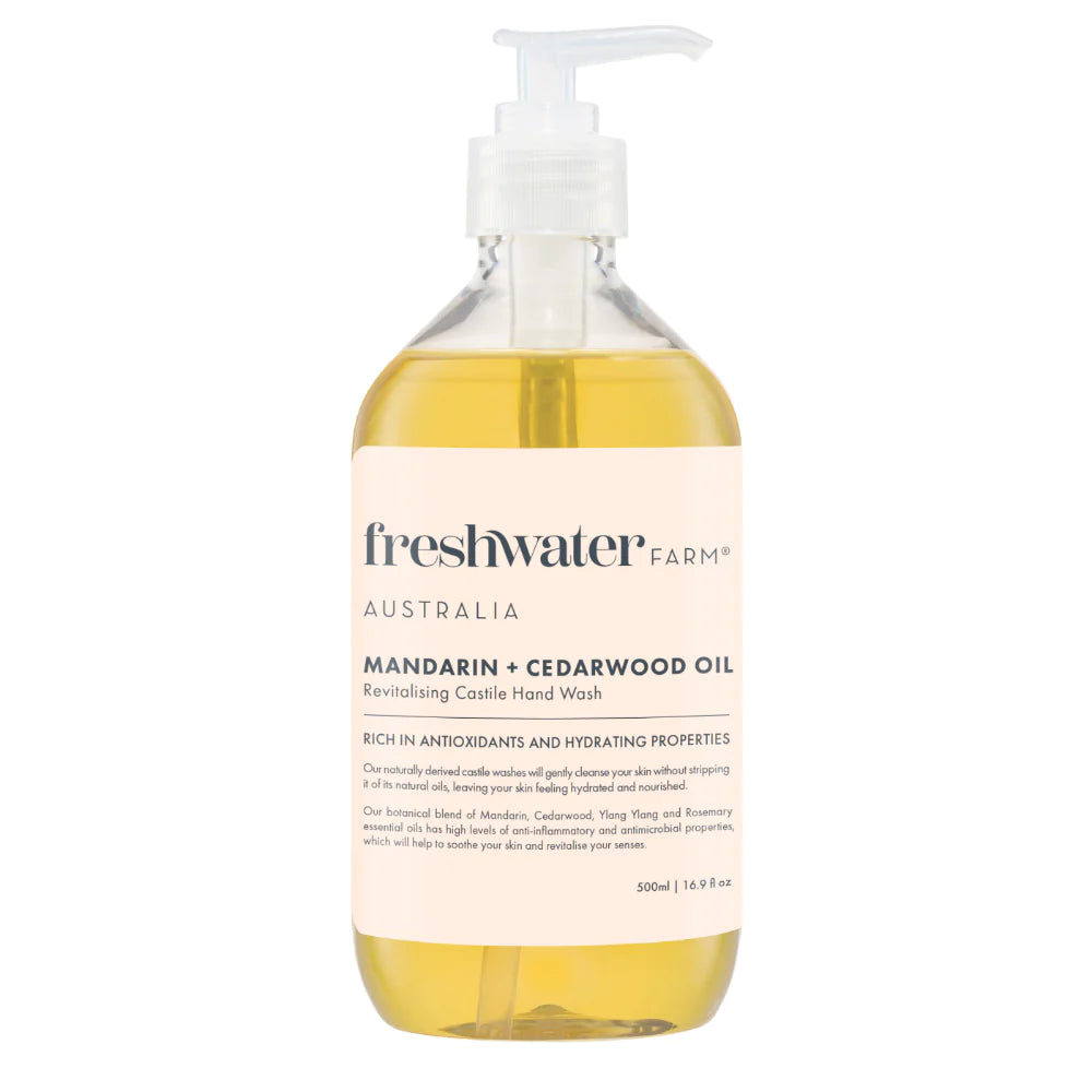Natural Hand Wash | Revitalising | Mandarin + Cedarwood | 500ml | 天然洗手液 | 賦活 | 柑橘 + 雪松 精油 | 500毫升