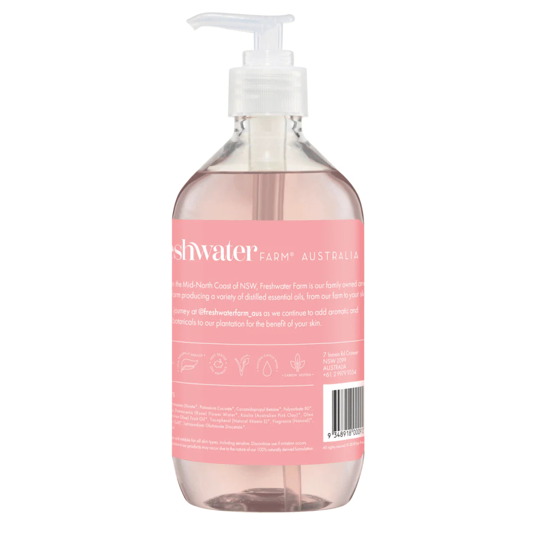 Natural Hand Wash | Cleansing | Rosewater + Pink Clay | Ingredients | 天然洗手液 | 潔淨 | 玫瑰水 + 澳大利亞粉紅礦物泥 | 成分