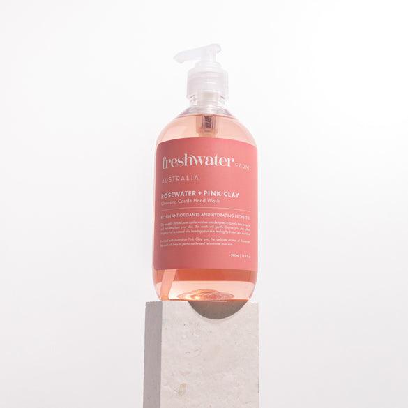 Natural Hand Wash | Cleansing | Rosewater + Pink Clay | 500ml | 天然洗手液 | 潔淨 | 玫瑰水 + 澳大利亞粉紅礦物泥 | 500毫升
