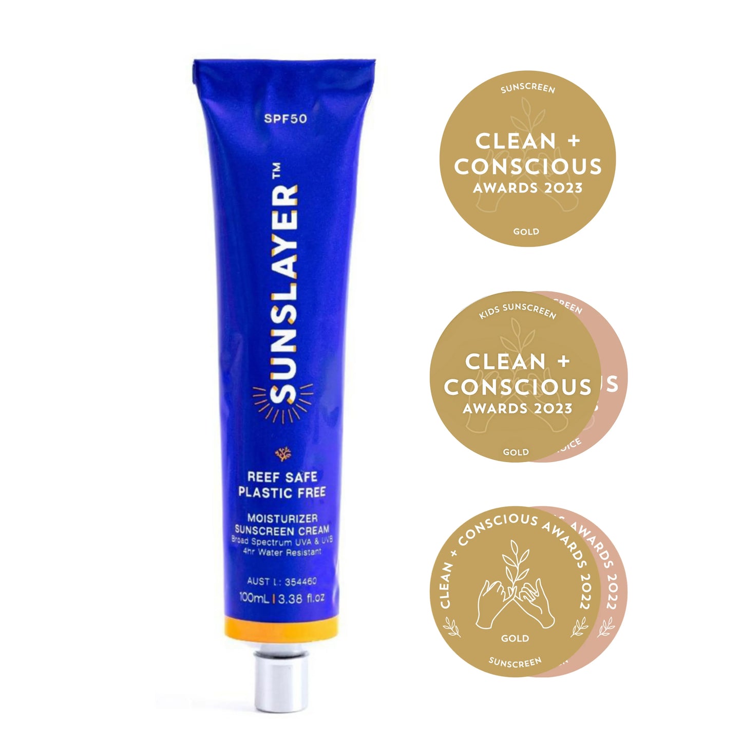 Natural Sunscreen | SPF50+ | Reef & Ocean Safe | 100ml | 天然防曬乳霜 | SPF50+ | 珊瑚礁與海洋安全 | 100毫升