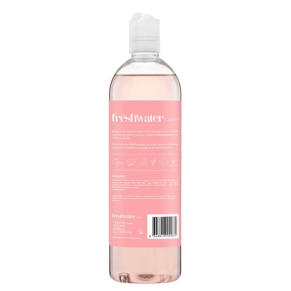 Natural Body Wash | Cleansing | Rosewater + Pink Clay | Ingredients | 天然沐浴露 | 潔淨 | 玫瑰水 + 澳大利亞粉紅礦物泥 | 成分
