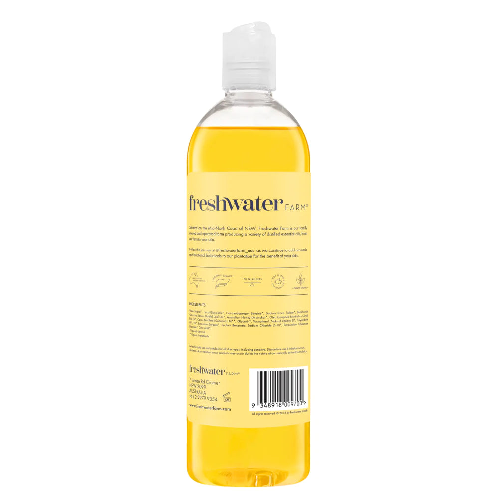 Natural Body Wash | Soothing | Lemon Myrtle Oil + Manuka Honey | Ingredients | 天然沐浴露 | 舒緩 | 檸檬桃木精油 + 麥盧卡蜂蜜 | 成分