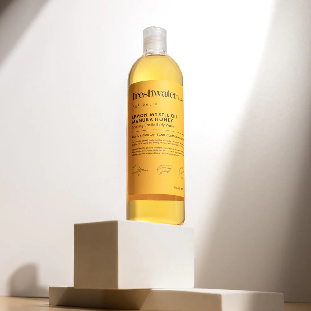 Natural Body Wash | Soothing | Lemon Myrtle Oil + Manuka Honey | 500ml | 天然沐浴露 | 舒緩 | 檸檬桃木精油 + 麥盧卡蜂蜜 | 500毫升
